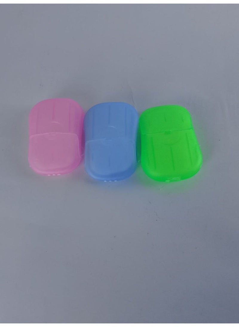 عرض 4 علب مناديل صابون يدوية محمولة – 80 منديل صغير للاستخدام مرة واحدة، مثالية للسفر - Image 1