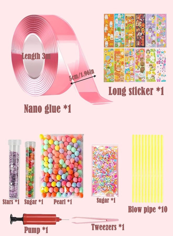 NUDFSY Nano Tape, 27 Pcs Nano Tape Kit, Nano Tape Balloon Pinch Music Blowing Bubble Nanotape Diy Decompression Suitable for Men and Women (Pink) - Image 2