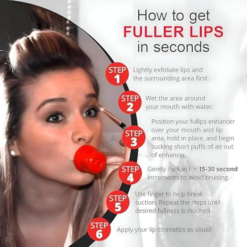 Lip Enhancement Kit - Gentle suction system with dual-shaped heads for natural, long-lasting fullness without injections - Image 2