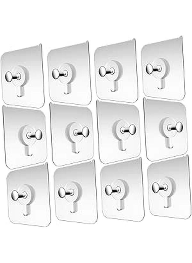 20 Transparent Heavy Duty Adhesive Wall Hangers Picture Hooks For Home Decor Tools No Screws - Image 1