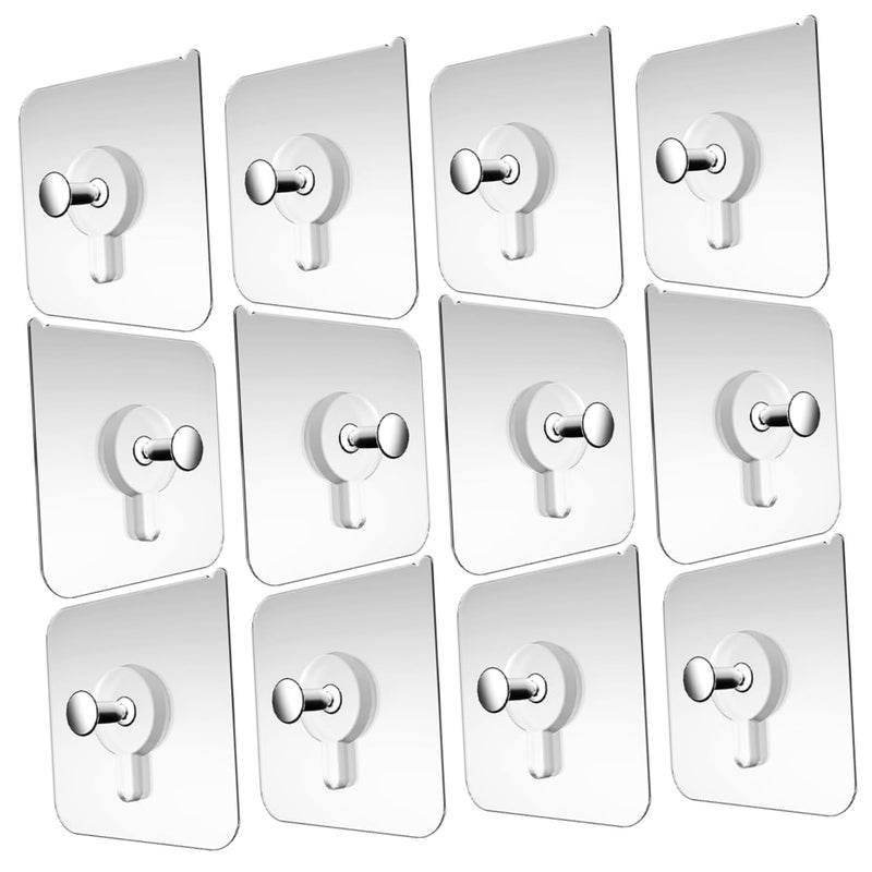 20 Transparent Heavy Duty Adhesive Wall Hangers Picture Hooks For Home Decor Tools No Screws - Image 2