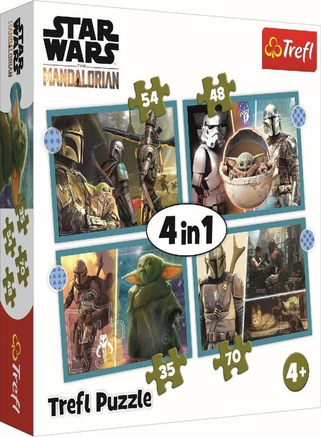 Trefl 34397 - Star Wars Mandalorian - Set of 4 Jigsaw Puzzles for Kids - Image 1