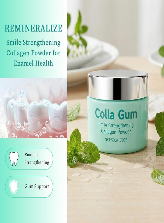 tebazoew Collabrush Collagen Powder, Hydroxyapatite Gum Toothpaste Care Powder, Smile Strengthening CollagenPowder, Protect Gum & Enamel Care, Fluoride-Free, Gentle Formula, Collagen for Gums(50g - Image 5