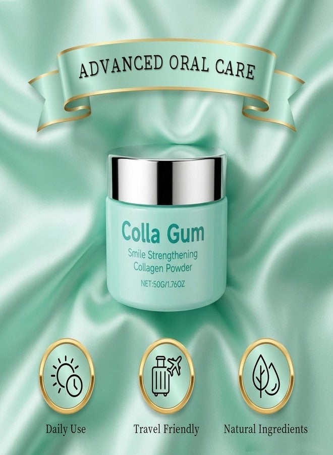 tebazoew Collabrush Collagen Powder, Hydroxyapatite Gum Toothpaste Care Powder, Smile Strengthening CollagenPowder, Protect Gum & Enamel Care, Fluoride-Free, Gentle Formula, Collagen for Gums(50g - Image 2