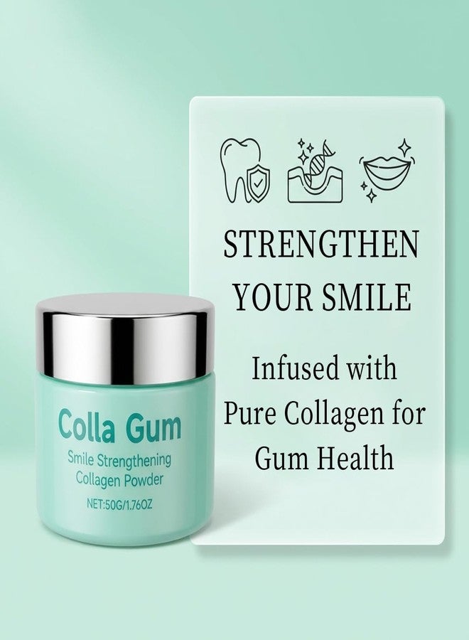 tebazoew Collabrush Collagen Powder, Hydroxyapatite Gum Toothpaste Care Powder, Smile Strengthening CollagenPowder, Protect Gum & Enamel Care, Fluoride-Free, Gentle Formula, Collagen for Gums(50g - Image 4
