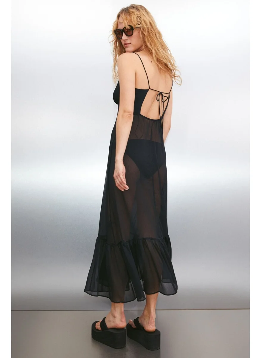 جريميلانج LEONARA Women's 100% Polyester Regular Black Dress