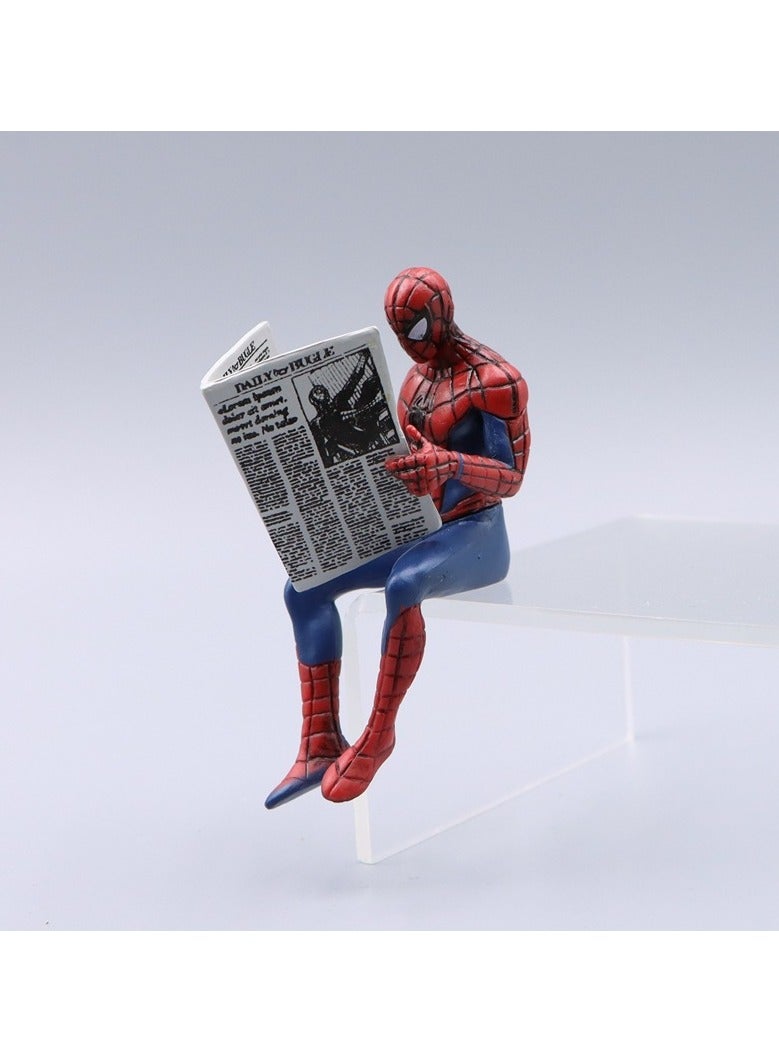 عام مجموعة من أربع قطع عبارة عن تماثيل وزخارف للبطل العنكبوتي. هذه التماثيل يمكن استخدامها كزخارف للسيارات أو على قمم الطاولات أو كزخارف للكعك. - Image 4