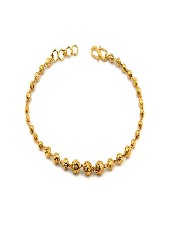 JHB Bracelet Bangle Style Beautiful Latest Trend Gold Plated Bead Hand Bracelets for Women and Girls - Image 1