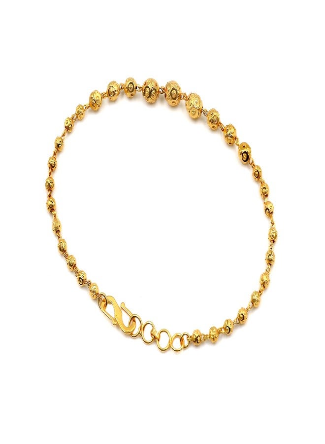 JHB Bracelet Bangle Style Beautiful Latest Trend Gold Plated Bead Hand Bracelets for Women and Girls - Image 3