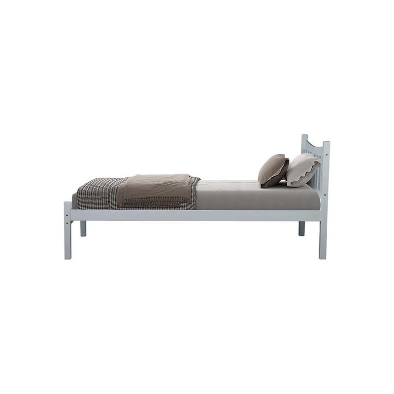 DANUBE HOME Derby Solo V2 90x200 Solid Wood Single Bed | Modern Design Wooden Young Bed Frame Furniture | Comfortable Bed (Mattress Not Included) - Grey - Image 4