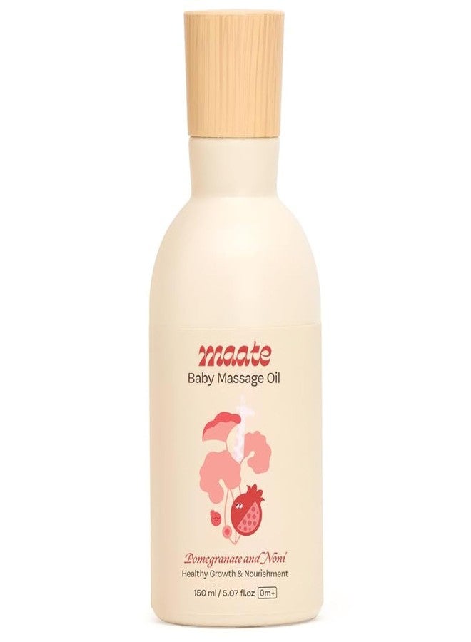 Maate Baby Massage Oil 150ml | Massage Oil for Newborn Baby & Kids | Enrich with Brahmi, Noni & Pomegranate Seed Oil | Light & Non-Sticky | Baby Massage Oil 0-12yr | Gentle Baby's Skin | Cruelty-Free - Image 1