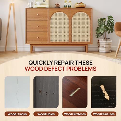 Boncart Wood Furniture Repair Kit Wood Touch up Fillers Repair Scratches Cracks Paint Chips and Nail Holes on Furniture Floors Doors Cabinets and Tables 10 Colors - Image 3