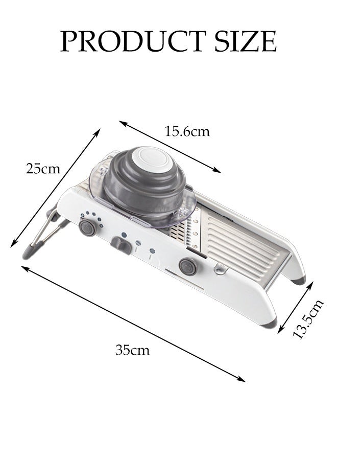 DUNISO Vegetable Chopper,Stainless Steel Food Chopper,Multi-Function Adjustable Slicer,Sturdy and Durable,for Kitchen, Mandolin, Potato, Tomato, Carrot, Vegetable, Fruit and Onion Cutter - Image 2