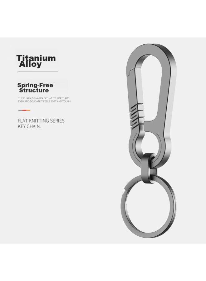 Laben Titanium Alloy Car Key Chain, Men's Key Ring, Waist-hanging Key Holder, Key Ring, Key Chain Pendant, High-end Creative Gift - Image 1