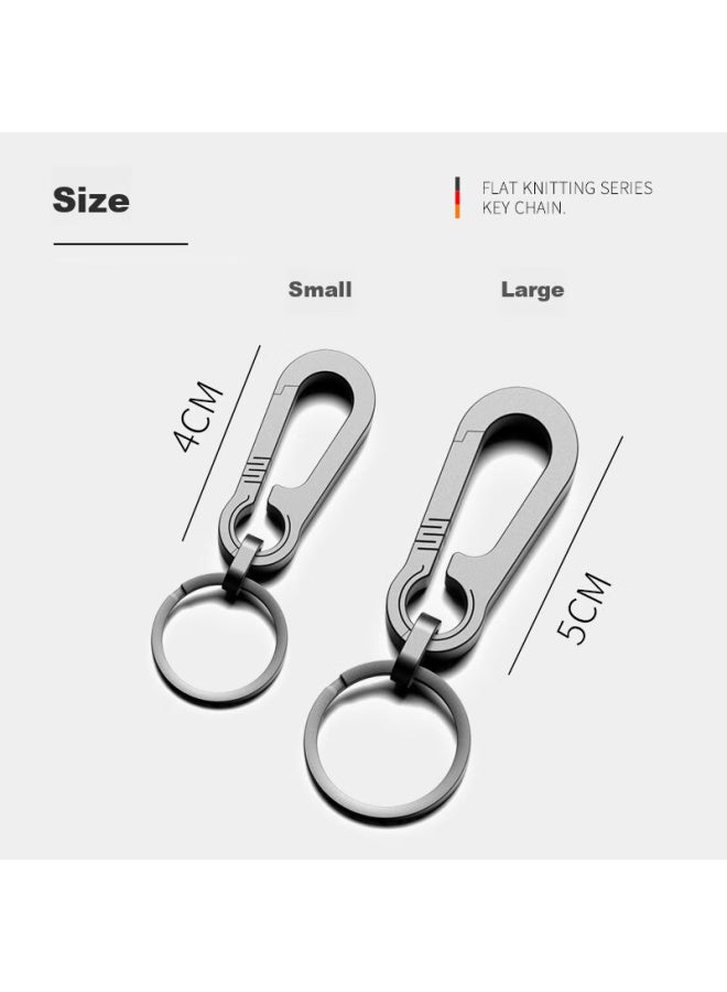 Laben Titanium Alloy Car Key Chain, Men's Key Ring, Waist-hanging Key Holder, Key Ring, Key Chain Pendant, High-end Creative Gift - Image 3