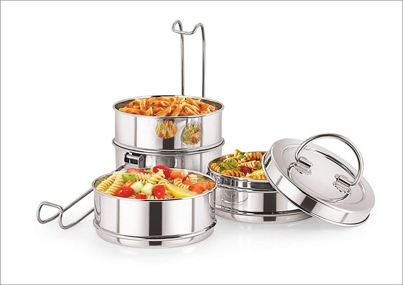 Dynore Ds_479 Stainless Steel Clip Tiffin for 4 Compartment - Image 2