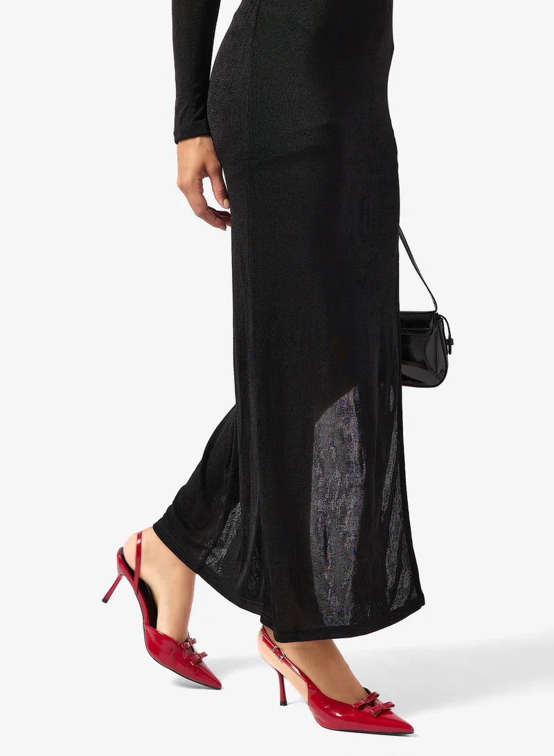 Ginger Red Bow Detail High Heel Pumps for Women | Best Price UAE