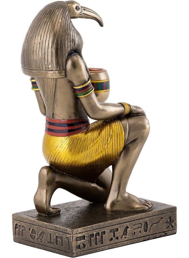 Top Collection Thoth Statue  Egyptian God of Knowledge and Wisdom Candle Holder Sculpture in Premium Cold Cast Bronze  625Inch Collectible Egypt Scribe Tehuti Figurine - Image 5