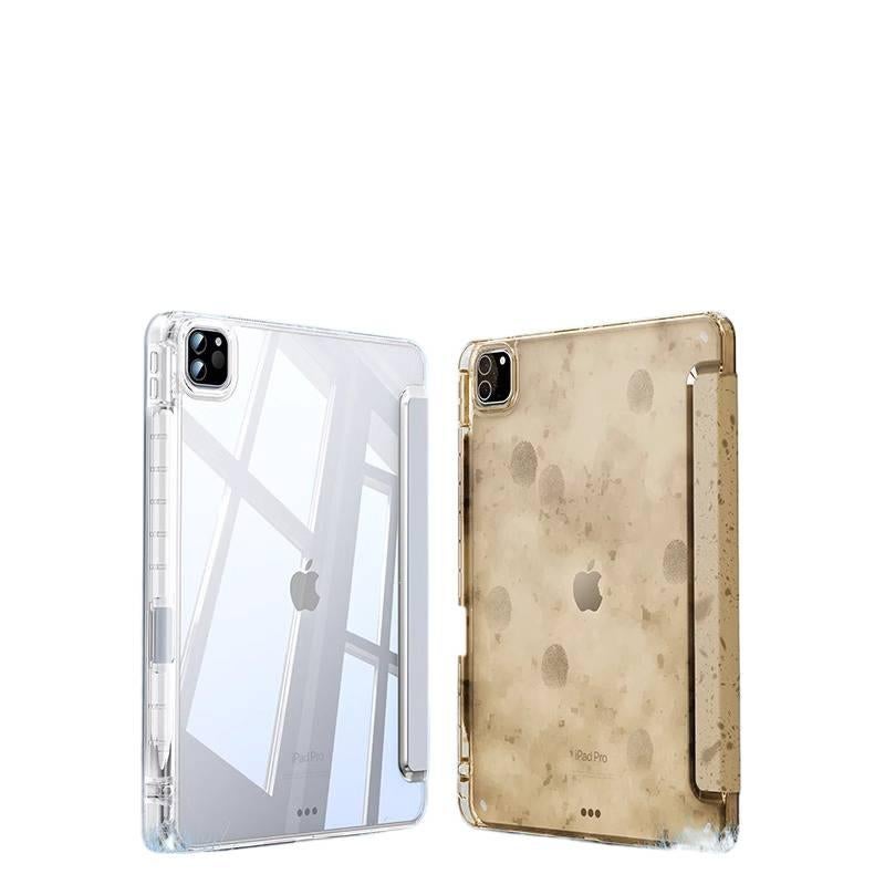 DGG Black Transparent Clear Back iPad Case for iPad Air / iPad 9.7 with Pencil Holder - Image 4