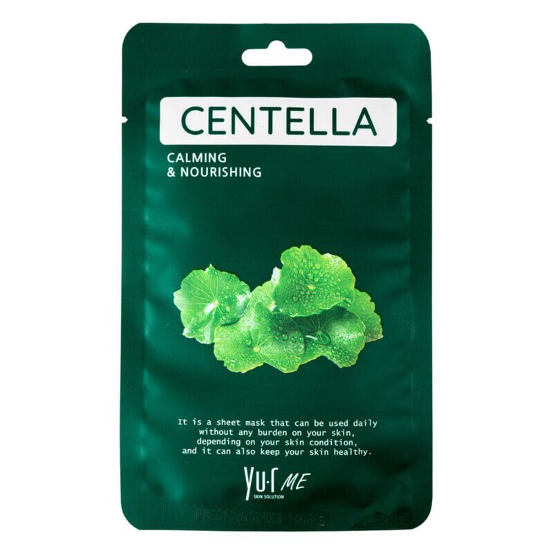 YU.R SKIN SOLUTION YU.R ME Centella Sheet Mask 25g – Soothing & Hydrating Facial Mask for Sensitive Skin - Image 1