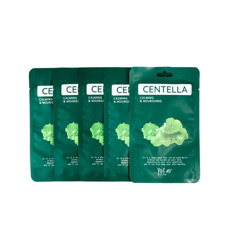 YU.R SKIN SOLUTION YU.R ME Centella Sheet Mask 25g – Soothing & Hydrating Facial Mask for Sensitive Skin - Image 4