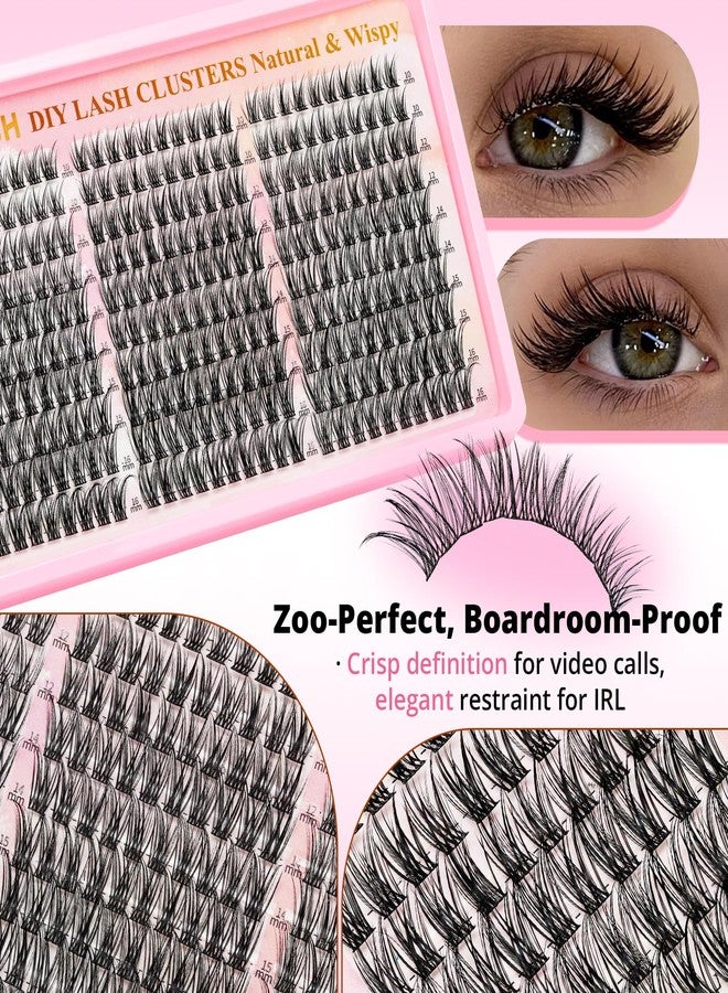 RITALASH Lash Clusters Kit Wispy Eyelash Clusters Lashes Kit Natural DIY Lash Extension Kit 10-16mm Cluster Eyelash Extensions Kit 300pcs Cluster Eyelashes with Lash Bond&Seal,Lash Tweezers(Natural Lash Kit) - Image 2