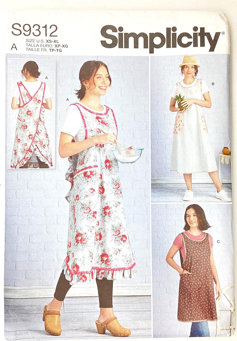 Simplicity Misses' Wraparound Apron Sewing Pattern Kit, Code 9312 - Image 1