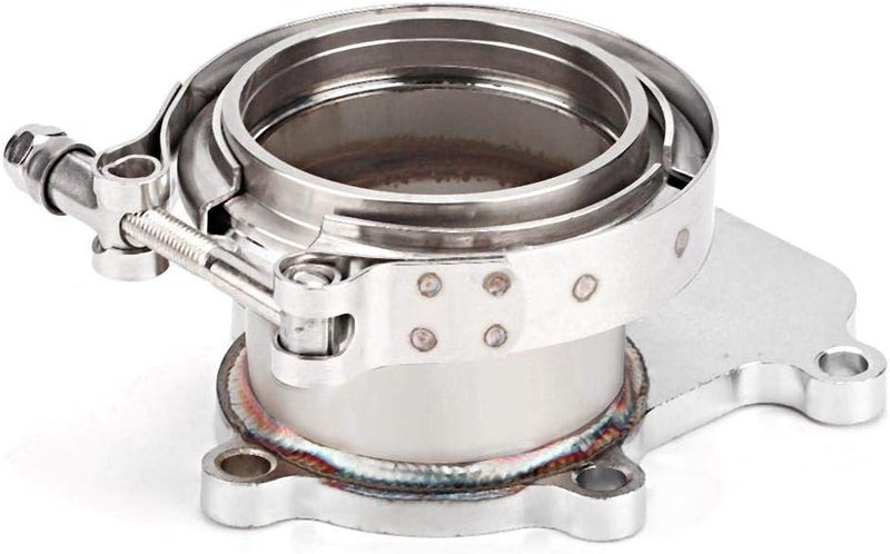 woobles Stainless Steel for Holset WH1C HX35 HX35W Downpipe Turbo Flange to 3" V-band Adaptor - Image 1