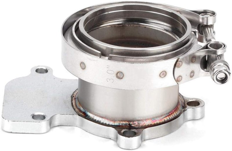 woobles Stainless Steel for Holset WH1C HX35 HX35W Downpipe Turbo Flange to 3" V-band Adaptor - Image 3