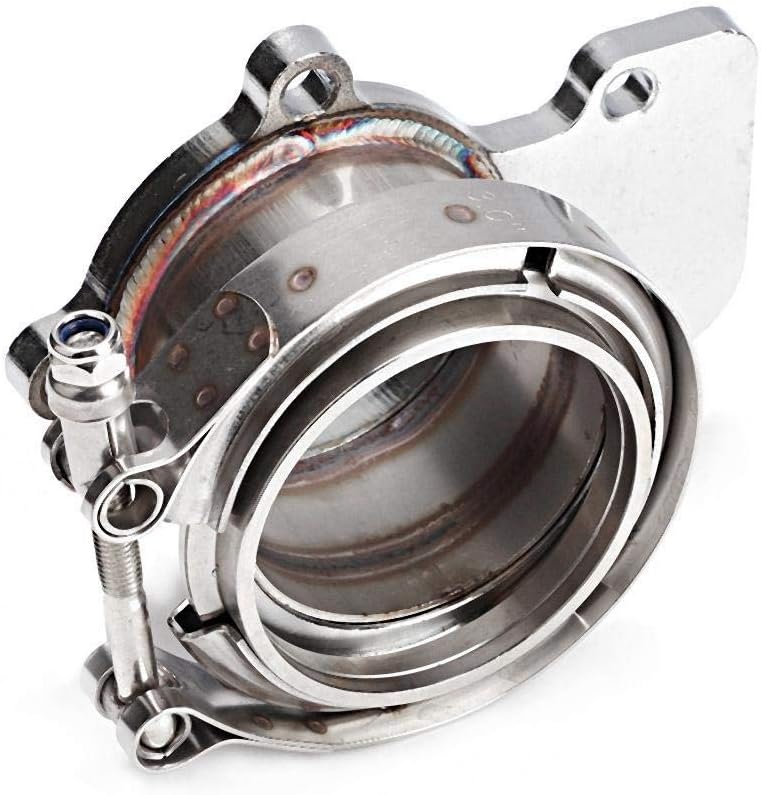 woobles Stainless Steel for Holset WH1C HX35 HX35W Downpipe Turbo Flange to 3" V-band Adaptor - Image 4