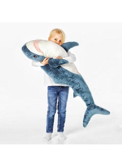 39 Inch Giant Shark Stuffed Animal,Soft Shark Cushion Pillow Shark Plush Pillows,Chubby Stuffed Shark Toy Kid'S Room Décor,Perfect Stress Relief For Women