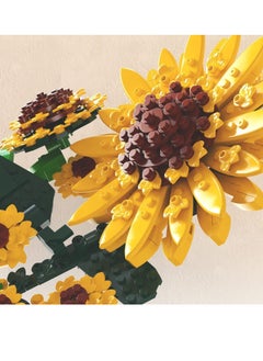 SYOSI Sunflower 3D Picture Decorations Painting Building Blocks Artificial Flowers Building Toy Kit Educational Gift for Kids Adults Unique Home Decor and Great Birthday Gifts for Her Women  - Image 5