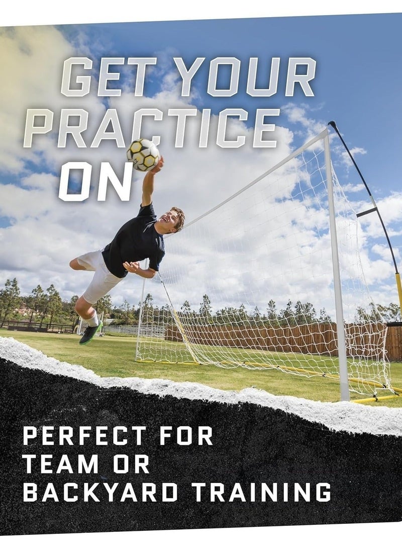 والالا شبكة مرمى كرة قدم محمولة، سهلة وسريعة التركيب، تتضمن شبكة وحقيبة حمل، شبكة كرة قدم في الفناء الخلفي للأطفال والكبار، 240*150 سم - Image 2