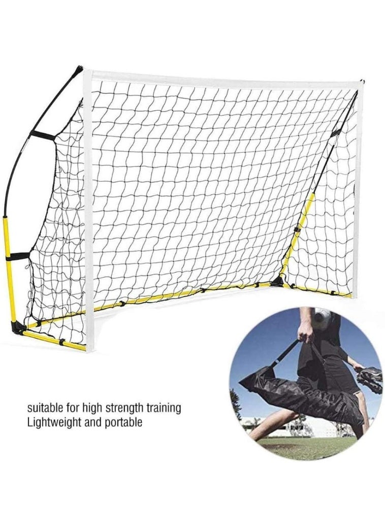 WALALLA Portable Soccer Goal Net, 240 x 150cm Backyard Football Goal with Carry Bag, Quick Setup Training Goal with Heavy Duty Frame and 2-Ply Net for Kids Adults Garden Park Field Practice - Image 2