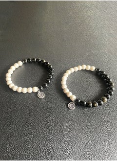 WooFree 2 Piece Natural Gemstones Couple Bracelet Set  - Image 1