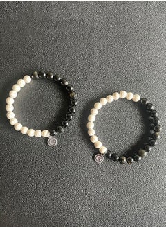 WooFree 2 Piece Natural Gemstones Couple Bracelet Set  - Image 3