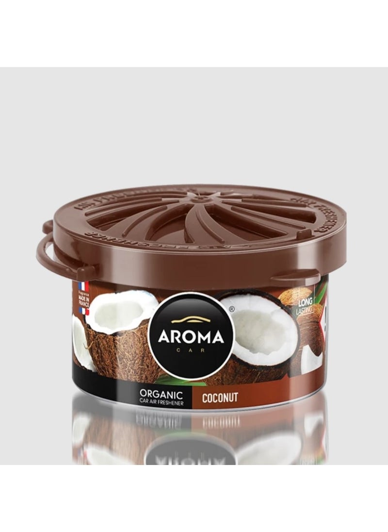 Aroma Aroma France Organic Can Coconut Long Lasting Air Freshener For Car, Home, And Office (Made In Poland)…  - Image 1