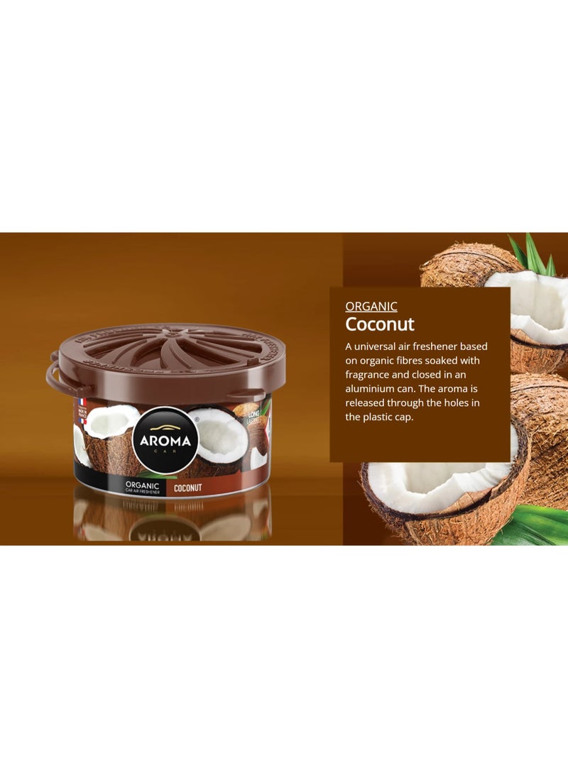 Aroma Aroma France Organic Can Coconut Long Lasting Air Freshener For Car, Home, And Office (Made In Poland)…  - Image 2