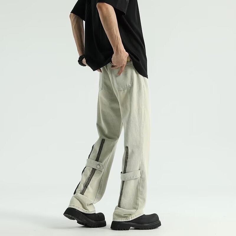 Unisex Classic Denim Jeans Loose Fit Daily Outdoor Wear - Image 2
