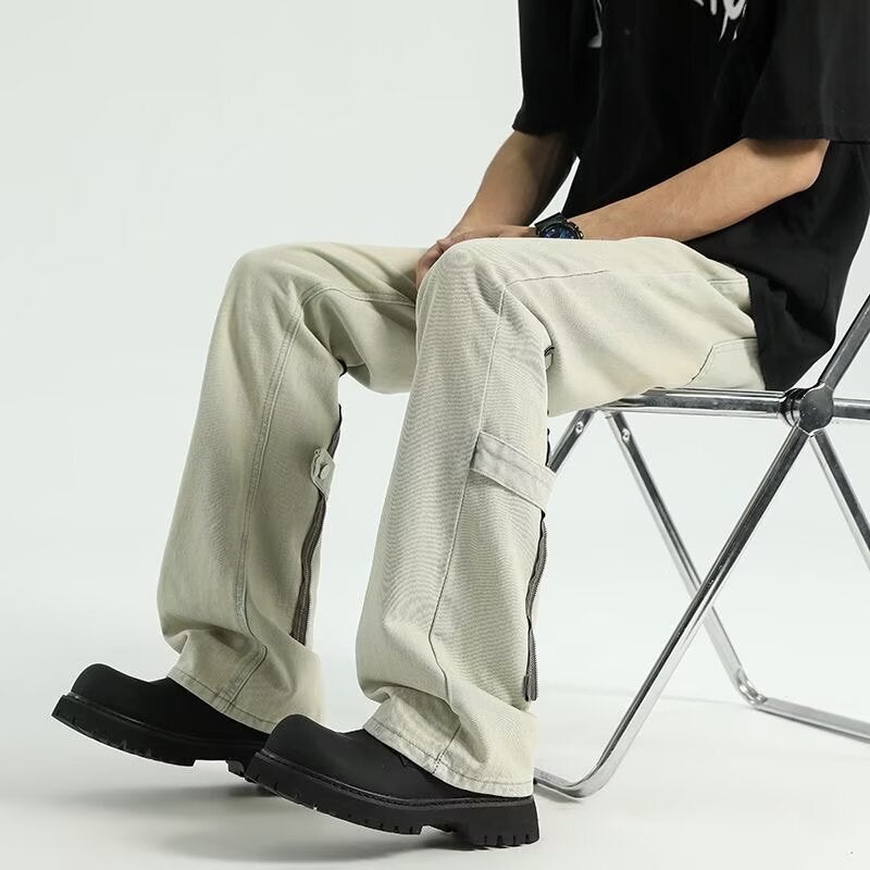 Unisex Classic Denim Jeans Loose Fit Daily Outdoor Wear - Image 1