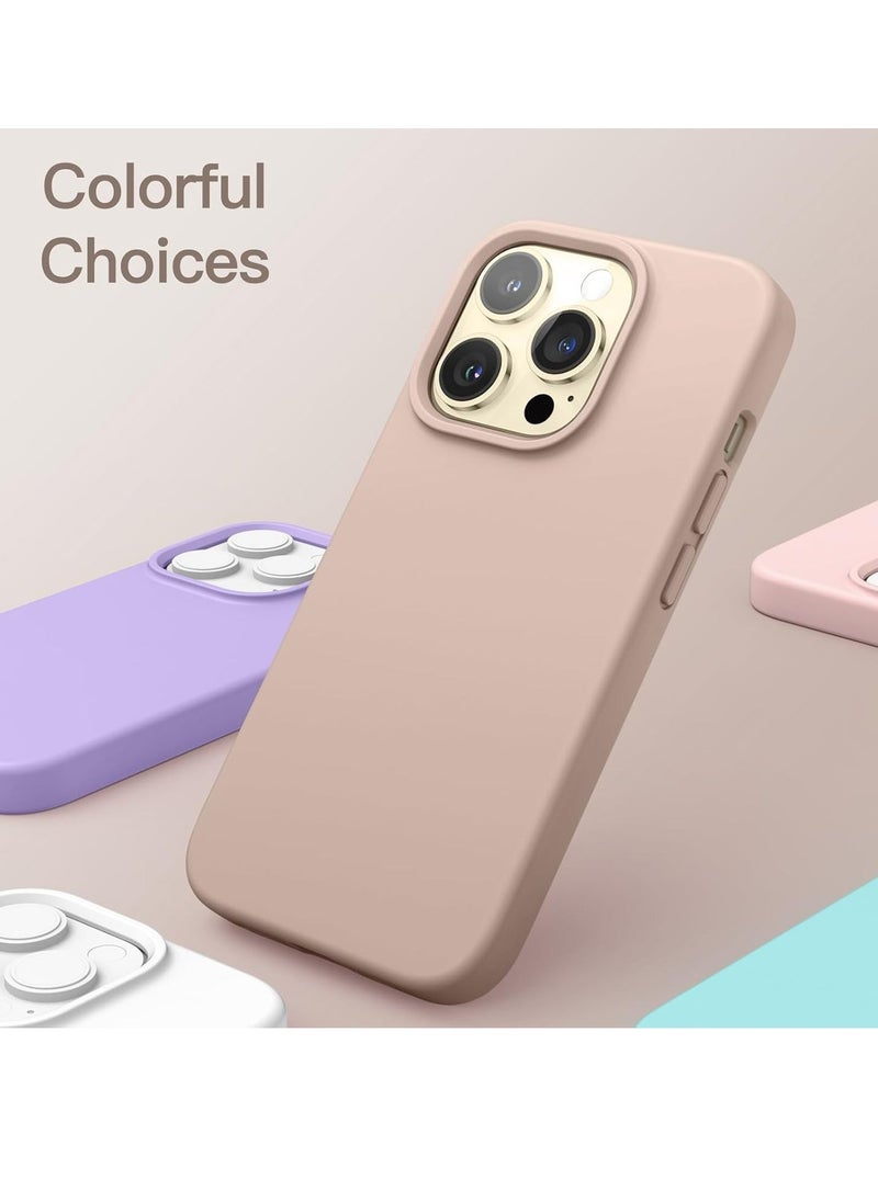 5-in-1 Silicone Case for iPhone 14 Pro Max (6.7-Inch) – Includes 2-Pack Screen Protectors & 2-Pack Camera Lens Protectors, Full Coverage Tempered Glass Film, Shockproof Phone Cover (Gold) - Image 5