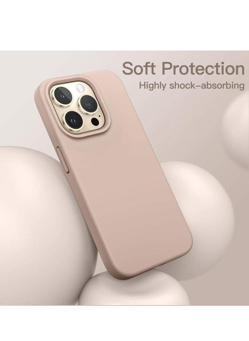 5-in-1 Silicone Case for iPhone 14 Pro Max (6.7-Inch) – Includes 2-Pack Screen Protectors & 2-Pack Camera Lens Protectors, Full Coverage Tempered Glass Film, Shockproof Phone Cover (Gold) - Image 4