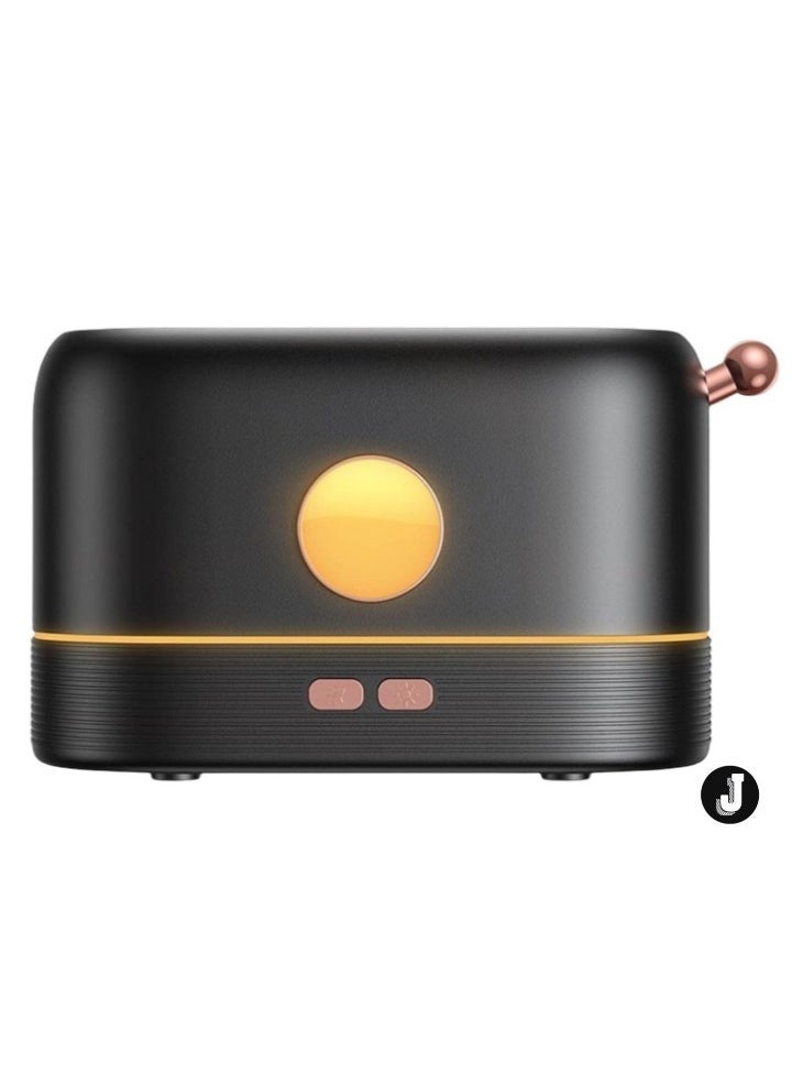 JAJEEK "NEW Creative Air Humidifier & Essential Oil Diffuser – Simulation Flame Design for Home & Office (Black)" - Image 1