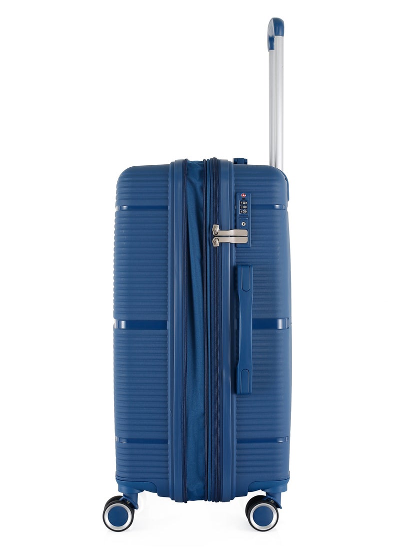 H.T H.T Luggage Bag, Hard Case Polypropylene (PP) Material, 8x360 Degree Rotation Spinner Wheels, Matching Color Suitcases, Expandable Trolley Bag, Telescopic Handle, TSA Lock, SKU 13627  - Image 5