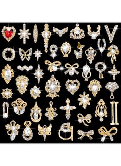 EBANKU 48 Pcs 3D Nails Art Rhinestones Luxury Shiny Nail Diamonds Rhinestones Metal Nail Jewels For Alloy Nail Decorations  - Image 2