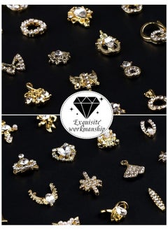 EBANKU 48 Pcs 3D Nails Art Rhinestones Luxury Shiny Nail Diamonds Rhinestones Metal Nail Jewels For Alloy Nail Decorations  - Image 4