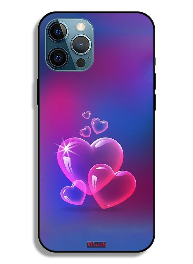 Tolwak Apple iPhone 12 Pro Max Protective Case Water Hearts - Image 2