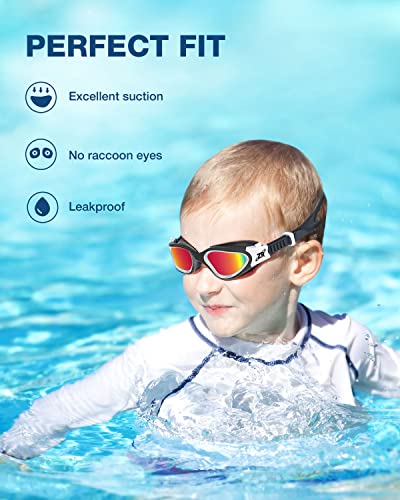 ZIONOR Kids Swim Goggles, G1 MINI UV Protection Anti-Fog Polarized Swimming Goggles for Age 6-14 - Image 4
