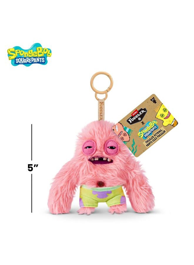 Fuggler SpongeBob 5-Inch Plush Keyring by ZURU, Funny Ugly Monster Bag Clip-on Stuffed Animal, Multiple Characters Available, Multiple (Pink, Yellow, Green, Mint Green), 5-inch - Image 3