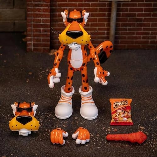 Jada Toys Cheetos Chester Cheetah Action Figure Flamin' Hot Glow in The Dark – 6” Articulated Exclusive, with Bag of Cheetos, Shades, Cheeto Dust - Image 5